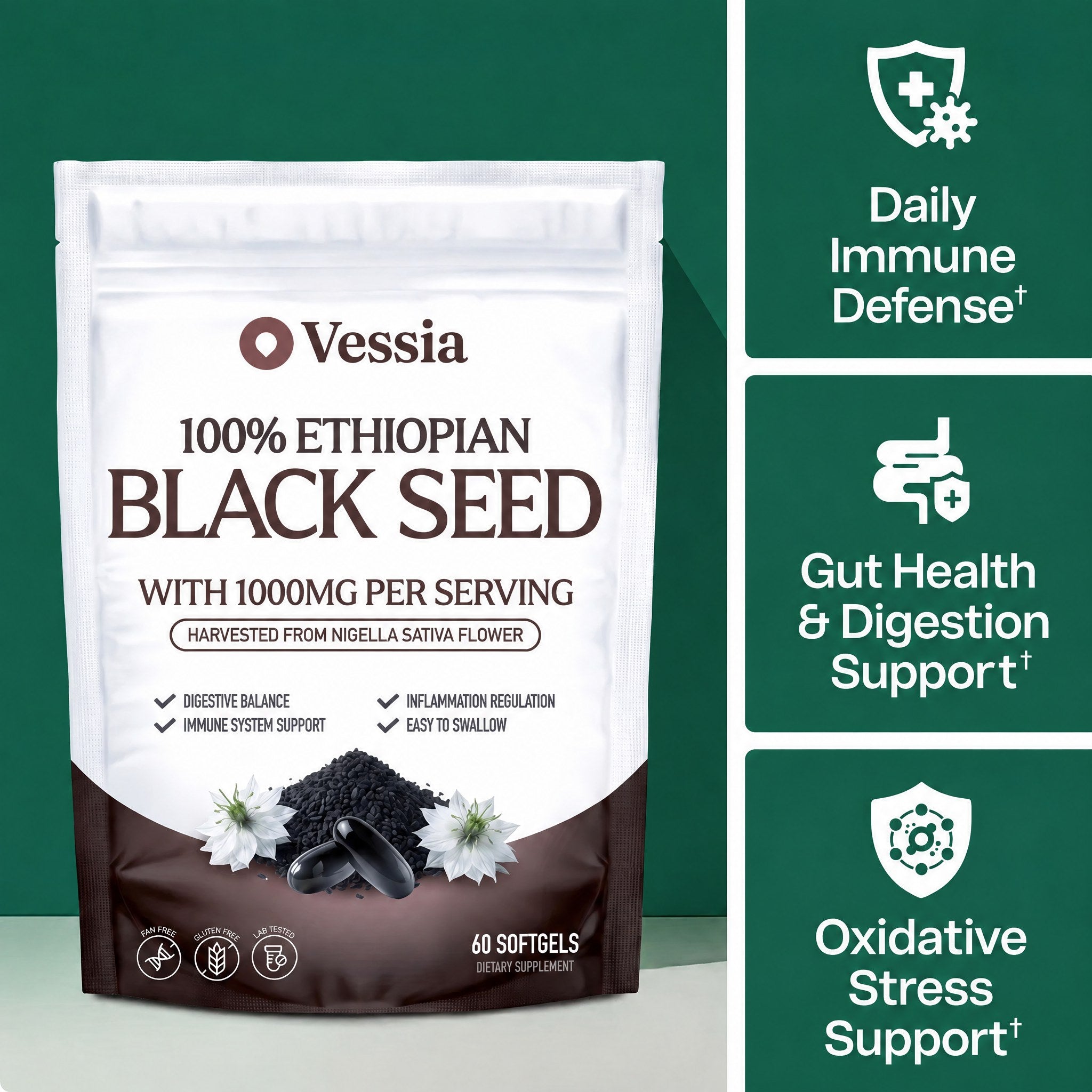 Vessia Black Seed Oil packaging