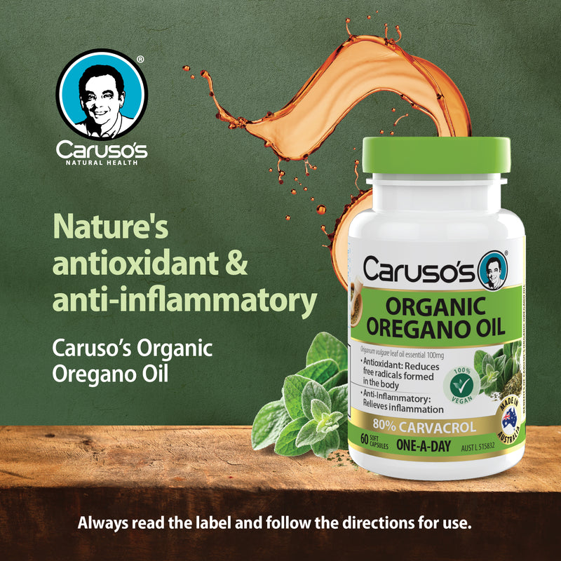 Caruso's Organic Oregano Oil packaging