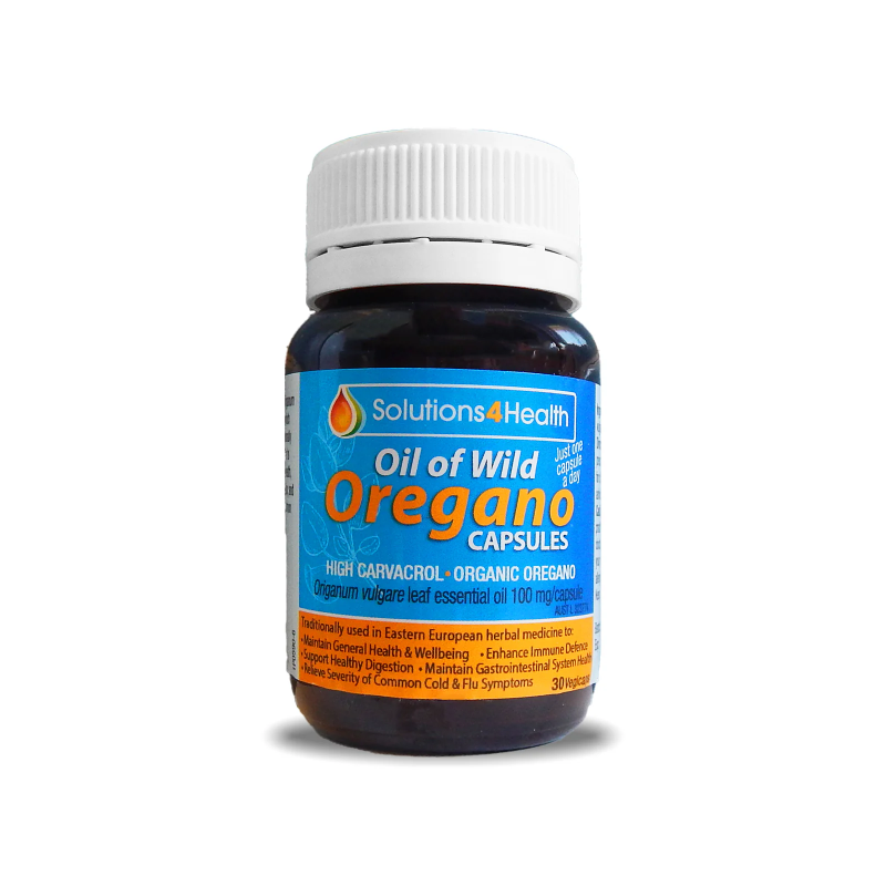 Solutions 4 Health Oil of Wild Oregano VegeCaps packaging