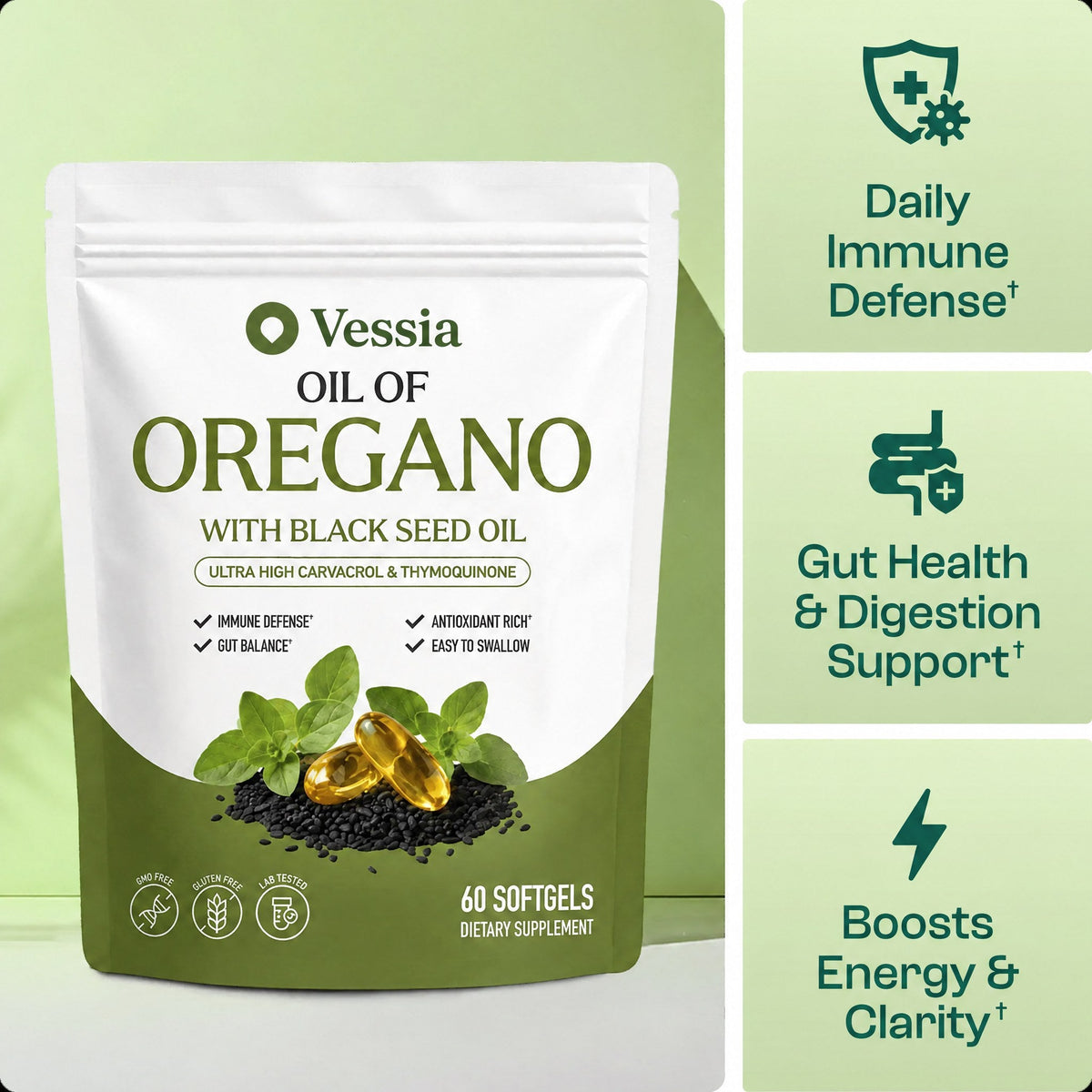 Vessia Oil of Oregano packaging